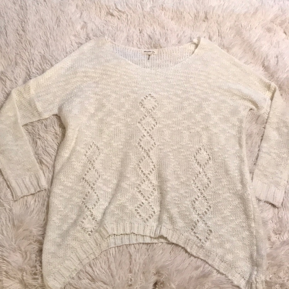 Miracle City ivory sweater